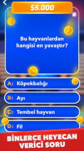 Milyoner - Türkçe Test Oyunu screenshot