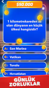 Milyoner - Türkçe Test Oyunu screenshot