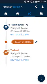 MYPEUGEOT APP screenshot
