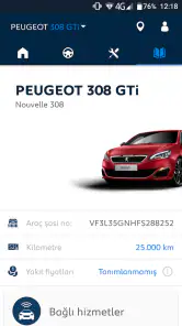 MYPEUGEOT APP screenshot