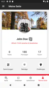 Naturfreunde Tourenportal screenshot