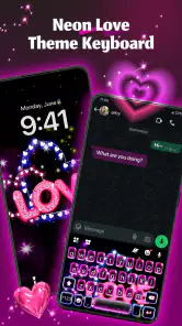 Neon Love Tema screenshot