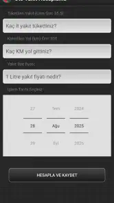 Oto Yakıt Hesaplama screenshot