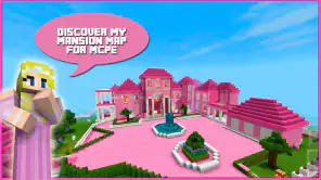 Pink princess house Map MCPE screenshot