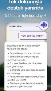 Pocket eSIM Yurt Dışı İnternet screenshot
