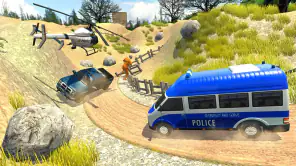 Police Van Hill Driving Games screenshot