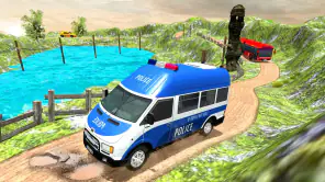 Police Van Hill Driving Games screenshot