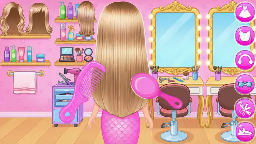 Princess Mermaid At Hair Salon 1