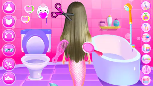 Princess Mermaid At Hair Salon 2