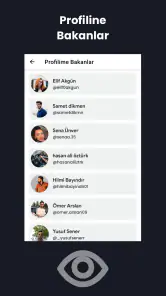 Profilime Kim Baktı Instagram  screenshot