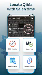 Qibla Compass with Salah Time 2