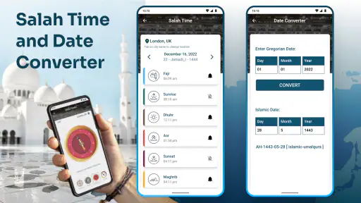 Qibla Compass with Salah Time 8