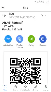 QR kod okuyucu screenshot