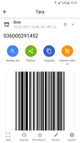QR kod okuyucu screenshot