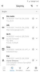 QR kod okuyucu screenshot