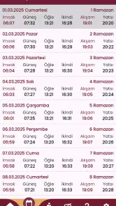 Ramazan İmsakiyesi 2026 screenshot