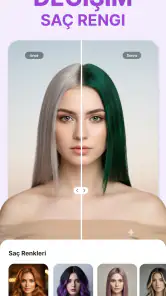 Saç & Sakal:Stil Renk Değiştir screenshot