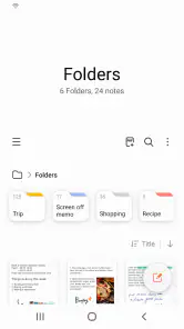 Samsung Notes screenshot
