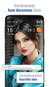 Şeffaf saat ve hava durumu screenshot