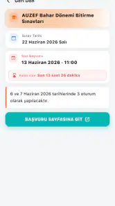 Sınav Görevi Takip-Kazanımlar screenshot