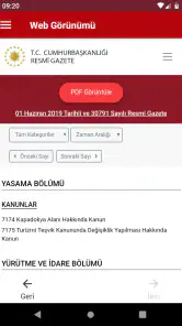 T.C. Resmi Gazete screenshot