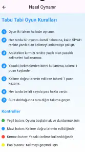Tabu İnternetsiz Kelime Oyunu screenshot