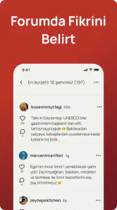 tarifist: yemek sosyal medyası screenshot