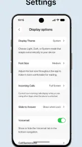 Telefon screenshot