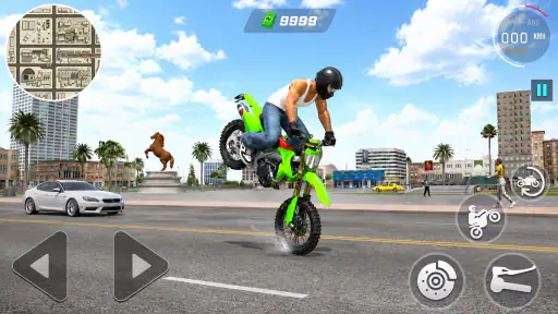 Traffic Bike: Wheelie Stunt 1