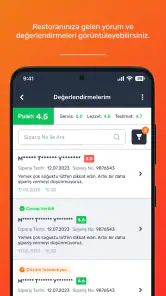 Trendyol Go Restoran Paneli screenshot