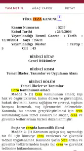 UYAP Mevzuat screenshot