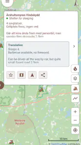 Vindskyddskartan (Shelter Map) screenshot