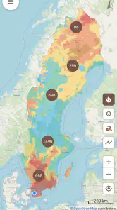 Vindskyddskartan (Shelter Map) screenshot