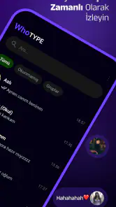 WhoType - Tüm Mesajlarını Gör screenshot