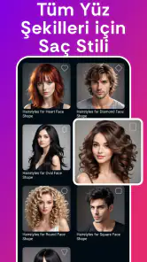 Yüz şekli: Yüz Analizi, AI Saç screenshot